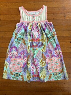 Matilda Jane 435 Adventure Begins Floral Flamingo Dress Pockets Girl Size 12
